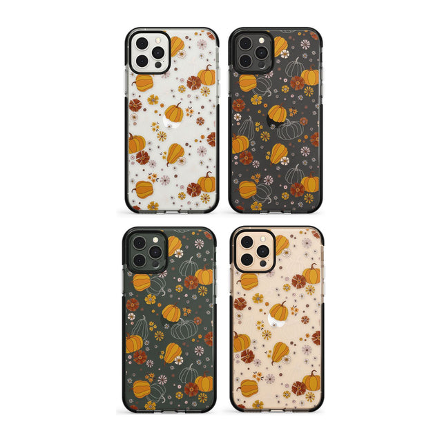 Halloween Skulls and Flowers Impact Phone Case for iPhone 11, iphone 12