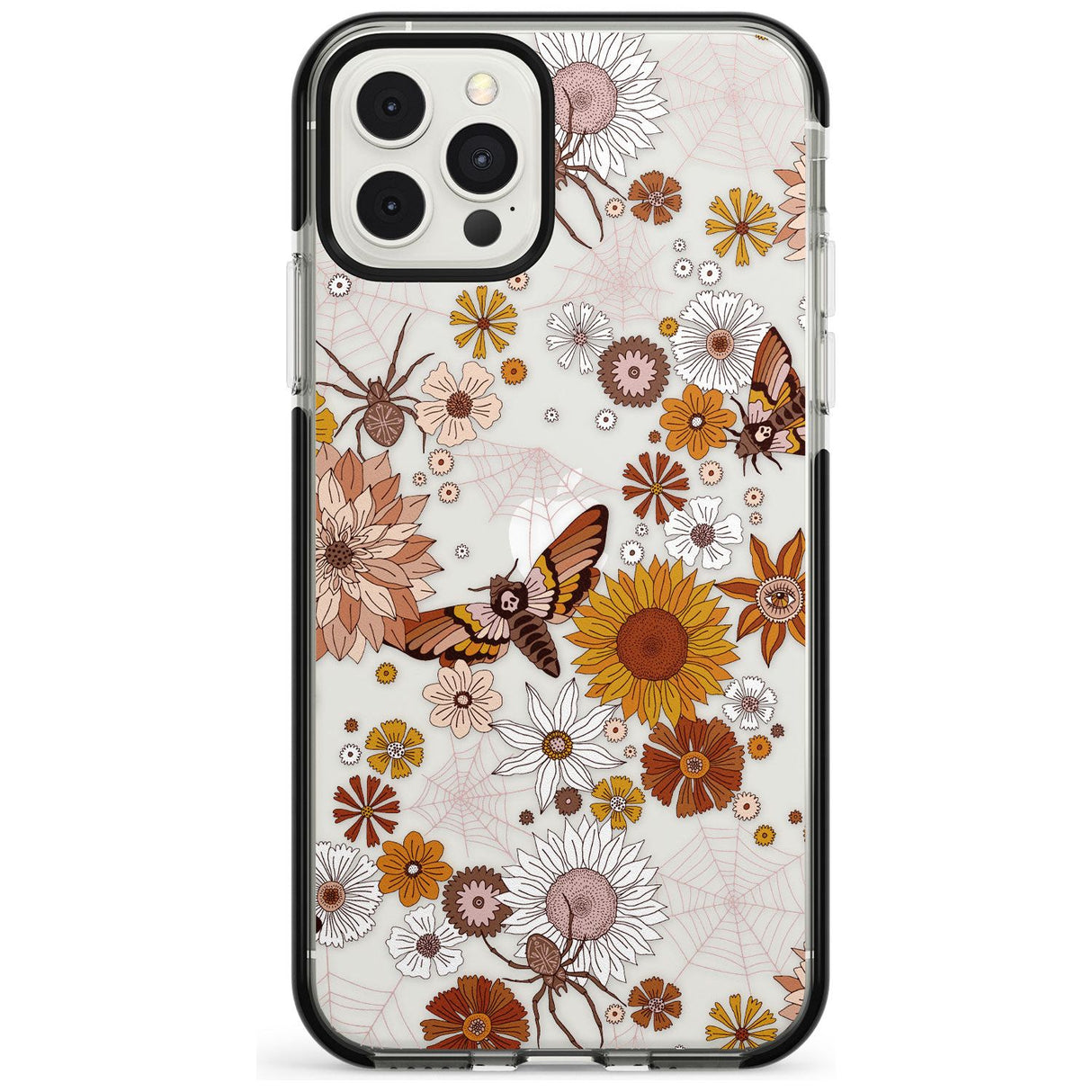 Halloween Skulls and Flowers Impact Phone Case for iPhone 11, iphone 12