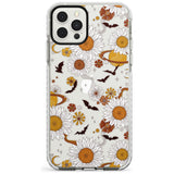 Halloween Skulls and Flowers Impact Phone Case for iPhone 11, iphone 12