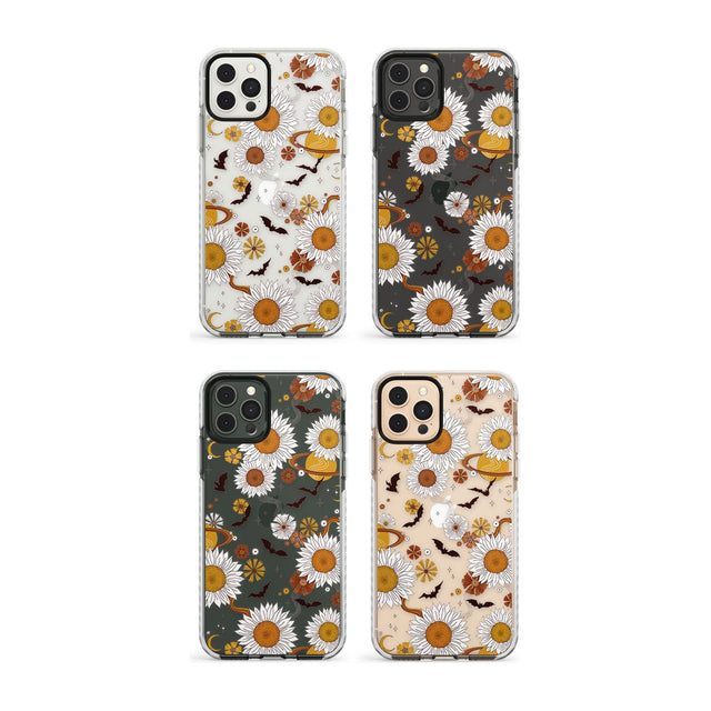 Halloween Skulls and Flowers Impact Phone Case for iPhone 11, iphone 12