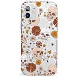 Halloween Skulls and Flowers Impact Phone Case for iPhone 11, iphone 12