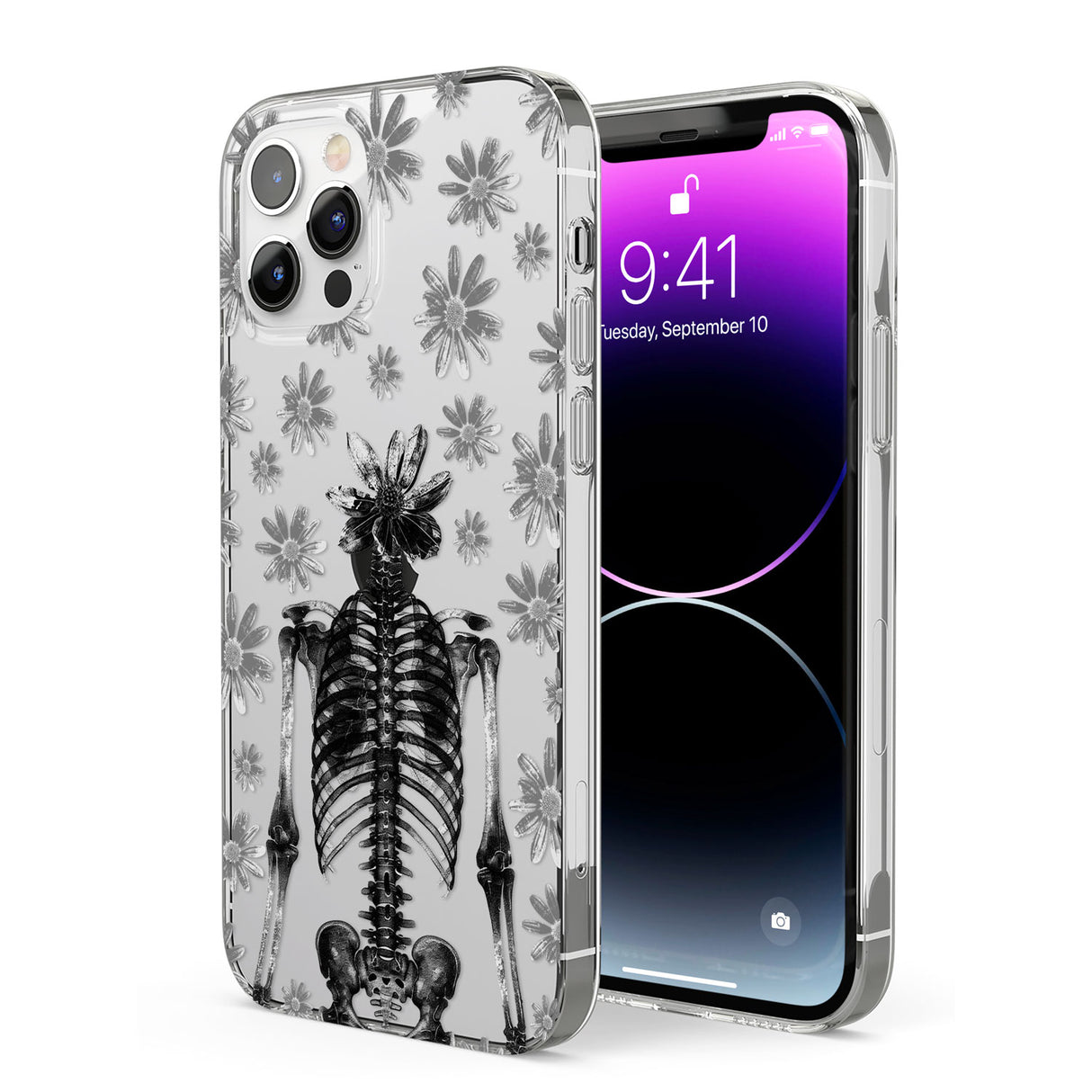 Skeleton Flower Phone Case for iPhone 12 Pro