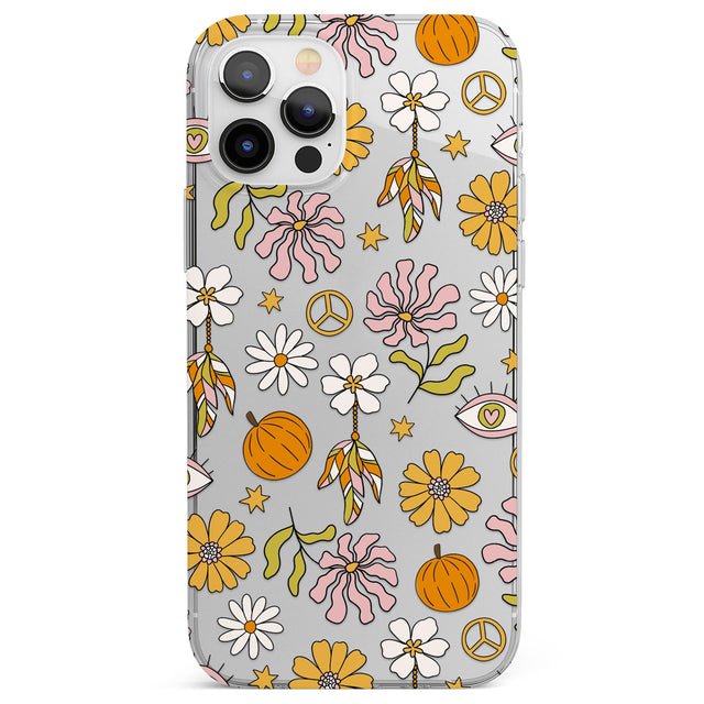 Retro Boho Fall Floral Phone Case for iPhone 12 Pro