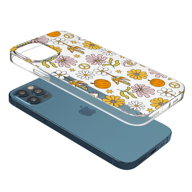 Retro Boho Fall Floral Phone Case for iPhone 12 Pro