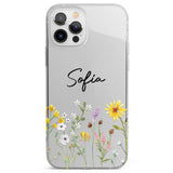 Personalised April Wildfowers Phone Case for iPhone 12 Pro