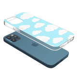 Blue Sky & Clouds Pattern Phone Case for iPhone 12 Pro