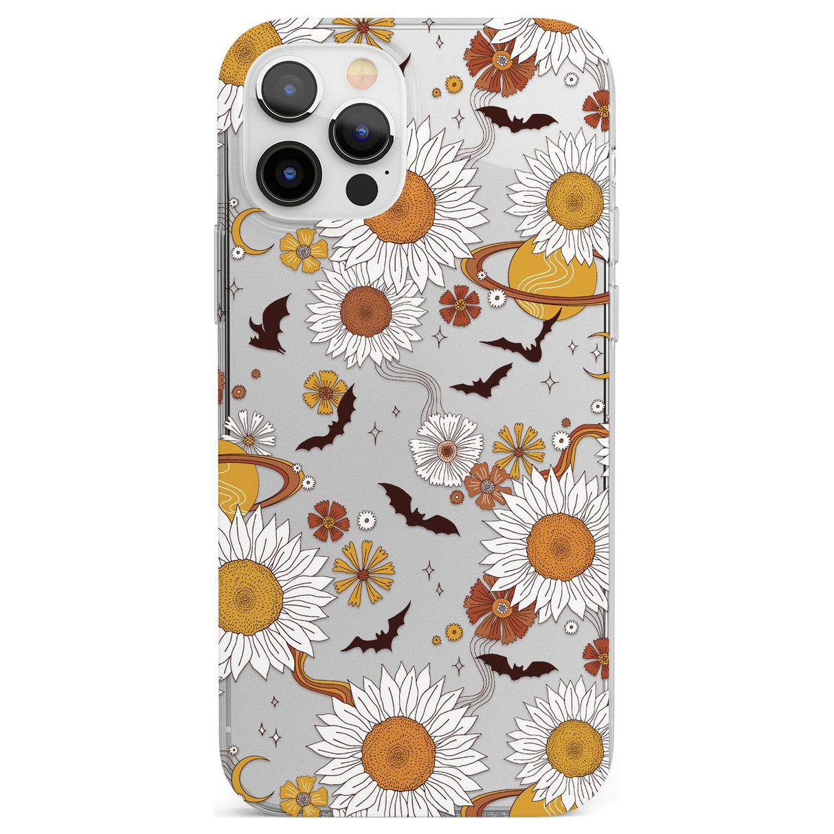 Halloween Skulls and Flowers Phone Case for iPhone 12 Pro