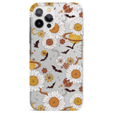 Halloween Skulls and Flowers Phone Case for iPhone 12 Pro