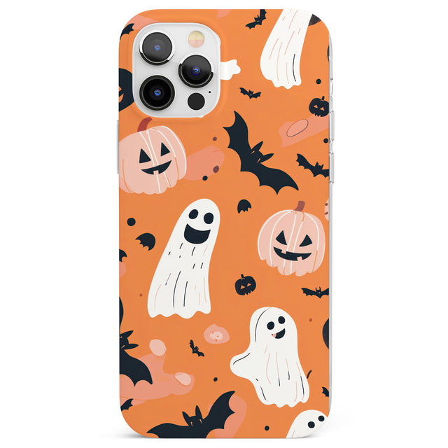 Orange Halloween Pattern Phone Case for iPhone 12 Pro