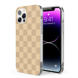 BEIGE CHECKERED Phone Case for iPhone 12 Pro