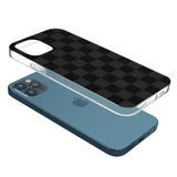 BLACK CHECKERED Phone Case for iPhone 12 Pro