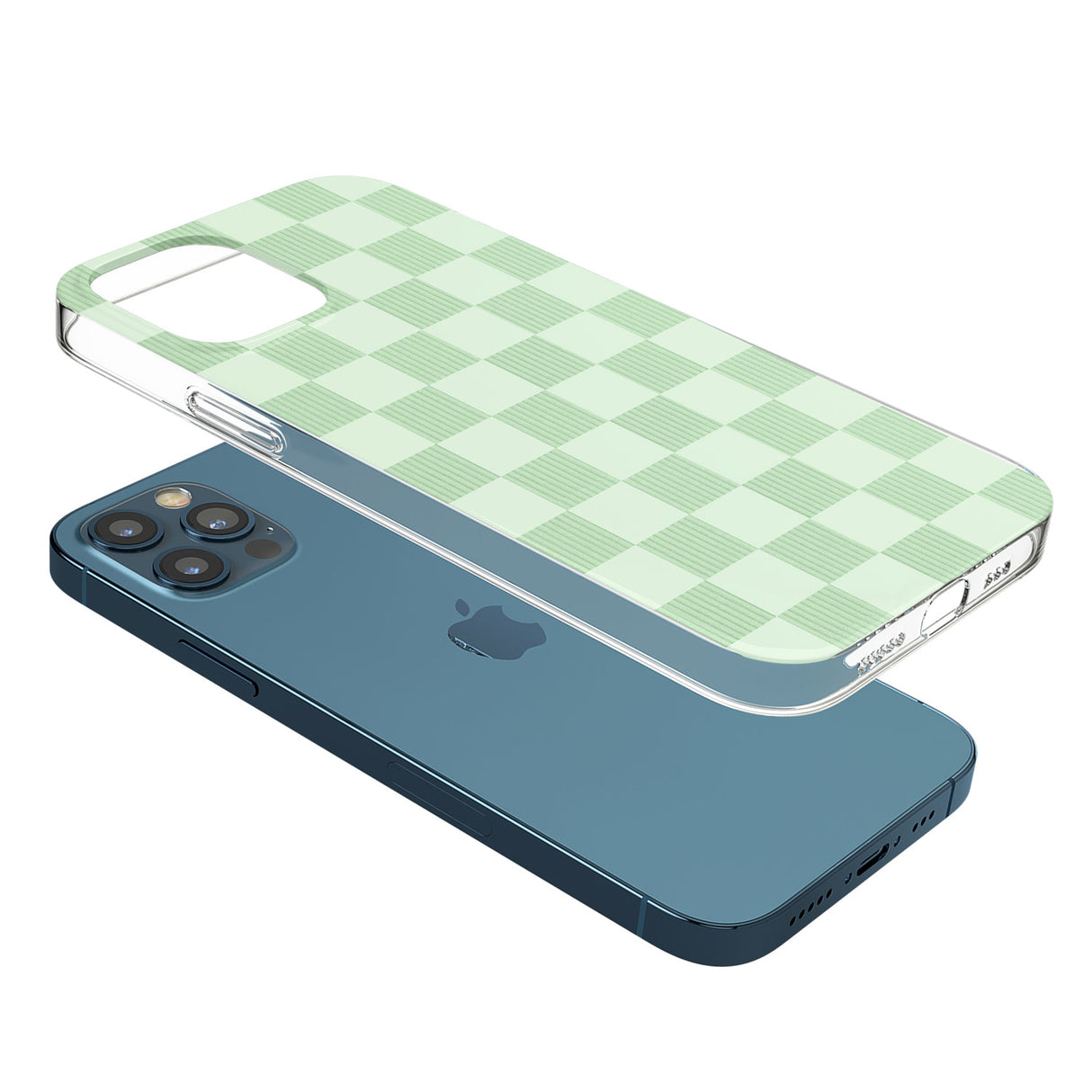 SEAFOAM CHECKERED Phone Case for iPhone 12 Pro