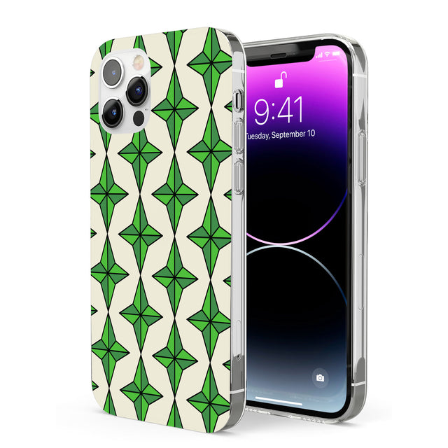 Emerald Stars Pattern Phone Case for iPhone 12 Pro