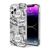 Onomatopoeia (Black & White) Phone Case for iPhone 12 Pro