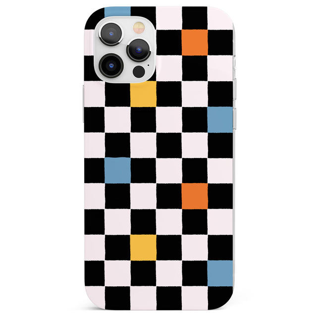 Vibrant Retro Checkered Phone Case for iPhone 12 Pro