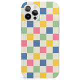 Pastel Multicolor Checkered Phone Case for iPhone 12 Pro