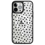 Messy Black Dot Pattern Phone Case iPhone 13 Pro Max / Magsafe Black Impact Case Blanc Space