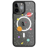 Cute Cartoon Planets (Clear) Phone Case iPhone 13 Pro Max / Magsafe Black Impact Case Blanc Space