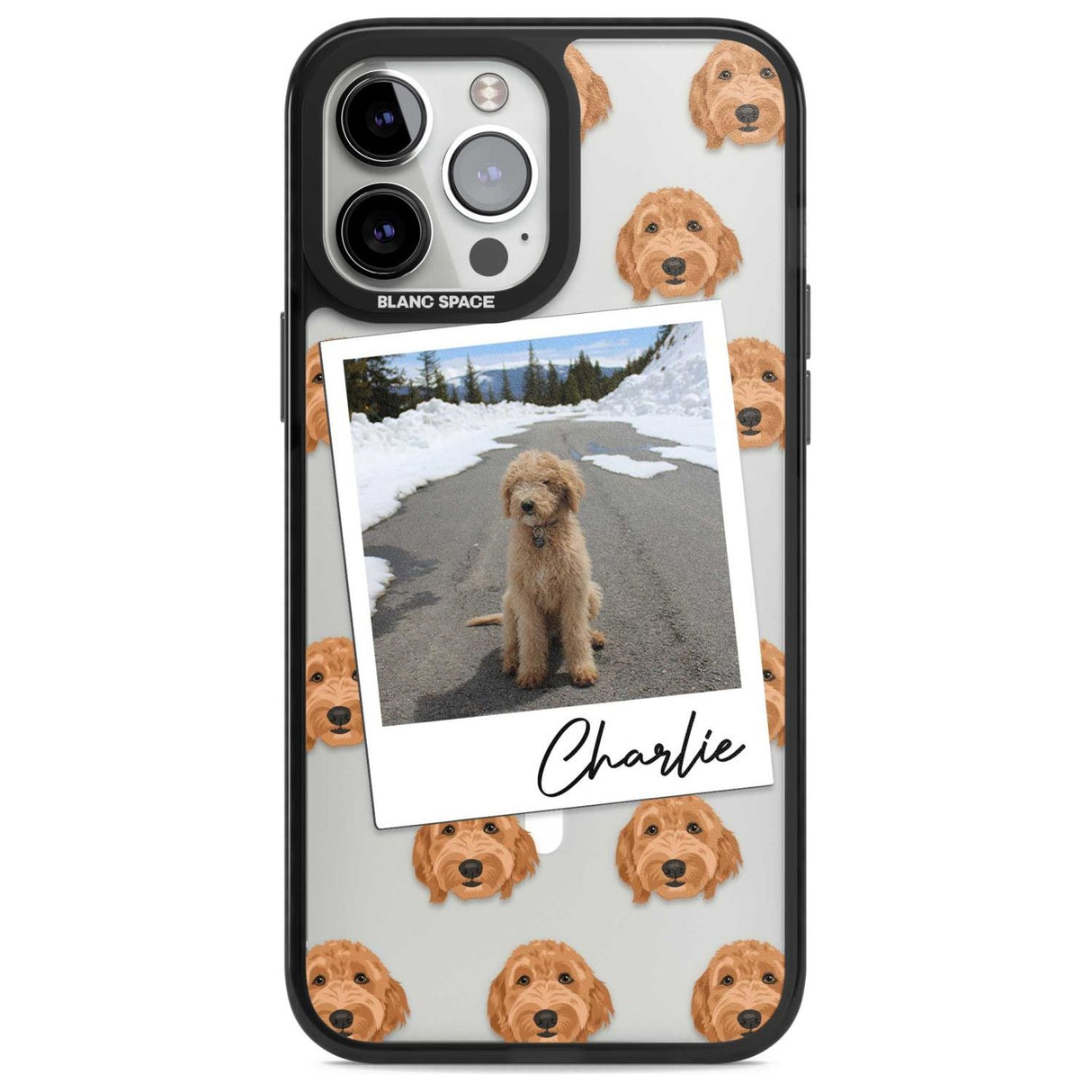 Personalised Personalised Golden Doodle - Dog Photo Custom Phone Case iPhone 13 Pro Max / Magsafe Black Impact Case Blanc Space
