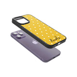 Personalised Yellow Polka Dot Custom Phone Case iPhone 15 Pro Max / Black Impact Case,iPhone 15 Plus / Black Impact Case,iPhone 15 Pro / Black Impact Case,iPhone 15 / Black Impact Case,iPhone 15 Pro Max / Impact Case,iPhone 15 Plus / Impact Case,iPhone 15 Pro / Impact Case,iPhone 15 / Impact Case,iPhone 15 Pro Max / Magsafe Black Impact Case,iPhone 15 Plus / Magsafe Black Impact Case,iPhone 15 Pro / Magsafe Black Impact Case,iPhone 15 / Magsafe Black Impact Case,iPhone 14 Pro Max / Black Impact Case,iPhone 