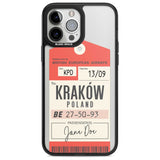 Personalised Vintage BEA Luggage Tag Custom Phone Case iPhone 13 Pro Max / Magsafe Black Impact Case Blanc Space