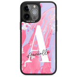 Personalised Pink & Purple - Marble Custom Phone Case iPhone 13 Pro Max / Magsafe Black Impact Case Blanc Space