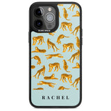 Personalised Tiger Pattern: Turquoise Blue Custom Phone Case iPhone 13 Pro Max / Magsafe Black Impact Case Blanc Space