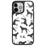 Personalised Cheetah Black & White Custom Phone Case iPhone 13 Pro Max / Magsafe Black Impact Case Blanc Space