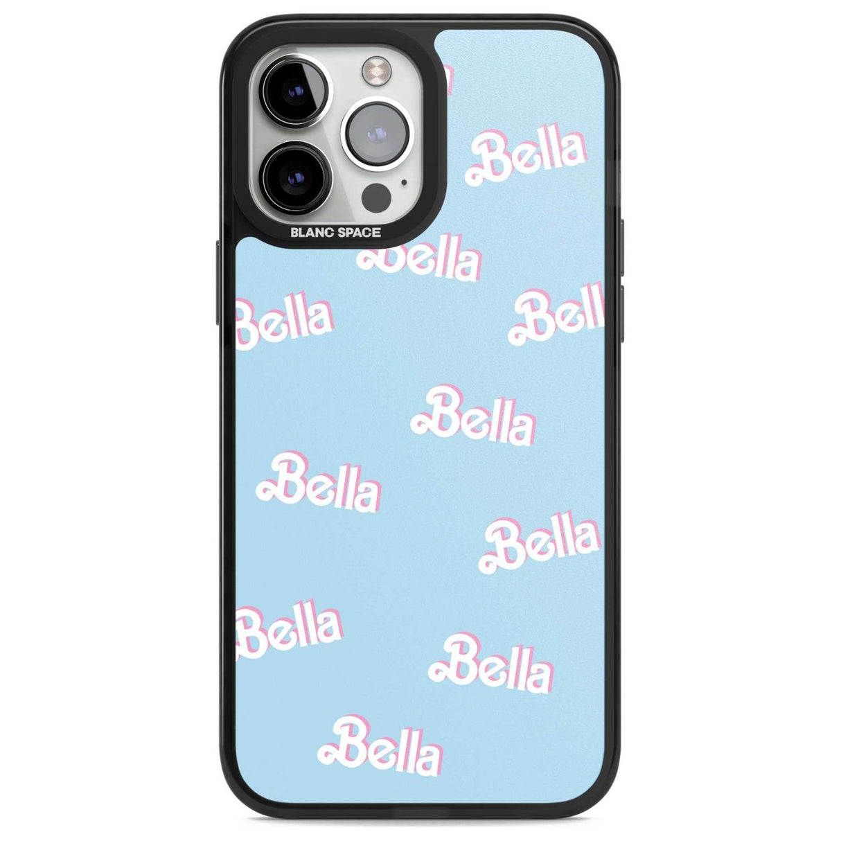 Personalised Cute Name Pattern Custom Phone Case iPhone 13 Pro Max / Magsafe Black Impact Case Blanc Space