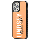 Personalised Bold Name: Peach Custom Phone Case iPhone 15 Pro Max / Black Impact Case,iPhone 15 Plus / Black Impact Case,iPhone 15 Pro / Black Impact Case,iPhone 15 / Black Impact Case,iPhone 15 Pro Max / Impact Case,iPhone 15 Plus / Impact Case,iPhone 15 Pro / Impact Case,iPhone 15 / Impact Case,iPhone 15 Pro Max / Magsafe Black Impact Case,iPhone 15 Plus / Magsafe Black Impact Case,iPhone 15 Pro / Magsafe Black Impact Case,iPhone 15 / Magsafe Black Impact Case,iPhone 14 Pro Max / Black Impact Case,iPhone 