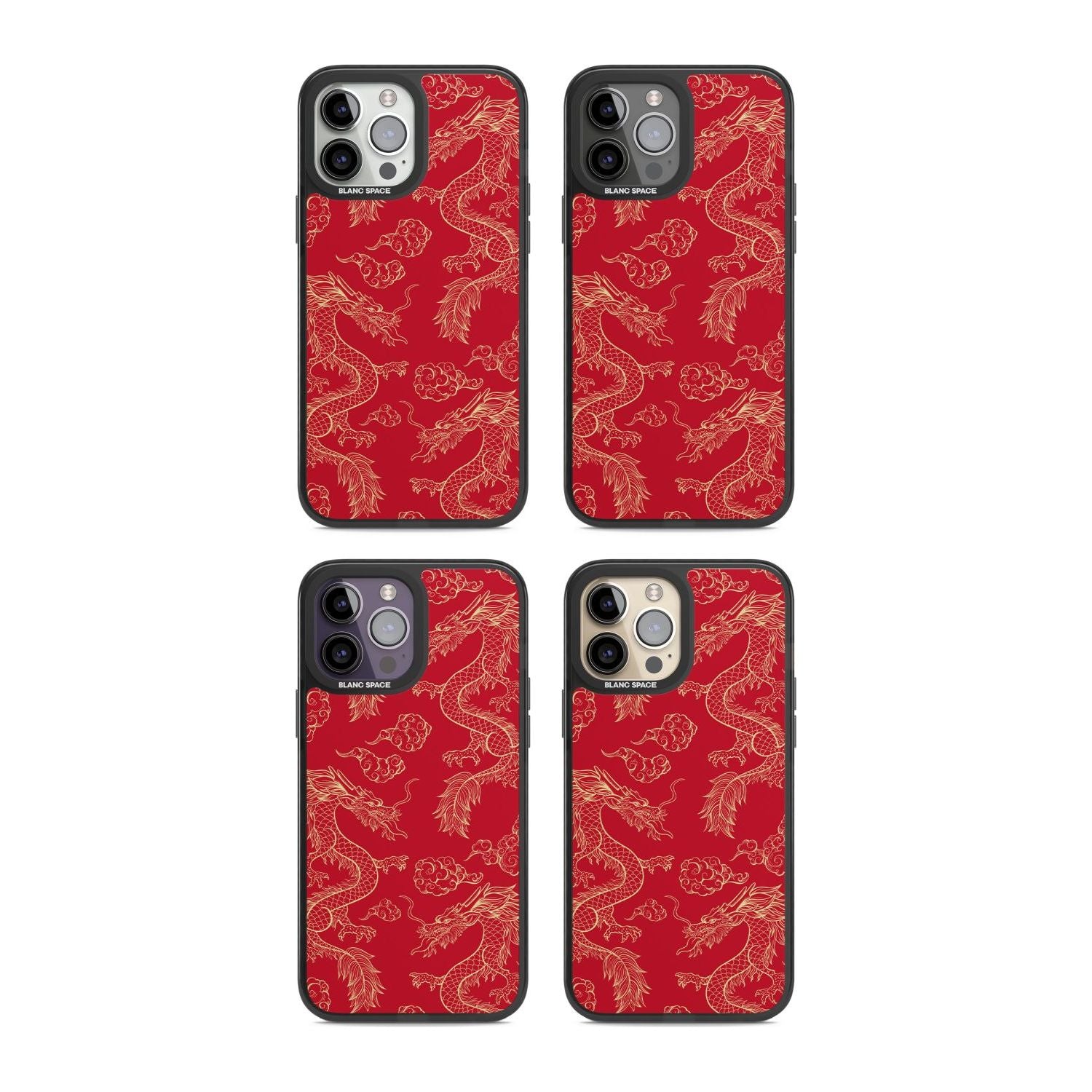 Red And Gold Dragon Pattern