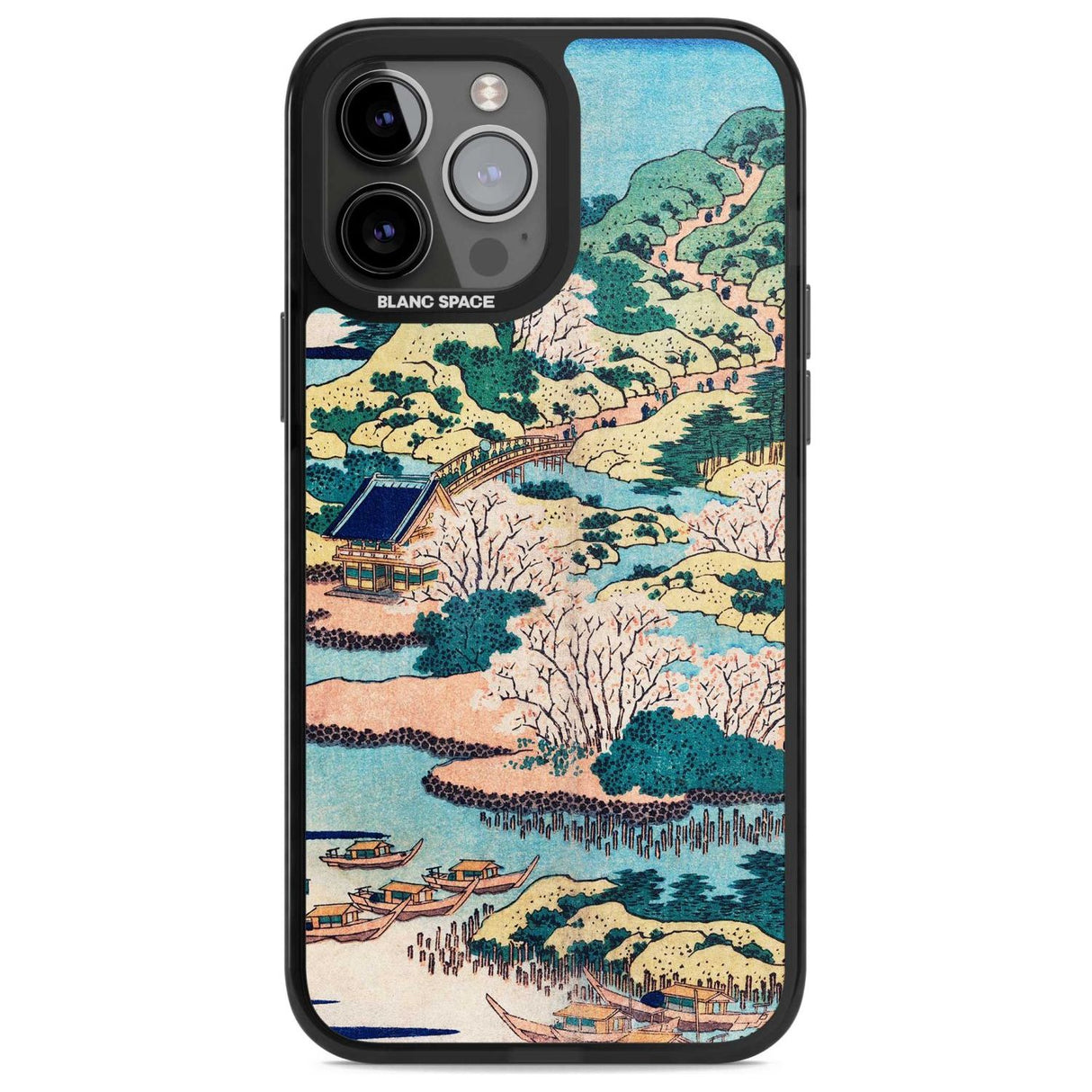 Coastal Community by Katsushika Hokusai Phone Case iPhone 13 Pro Max / Magsafe Black Impact Case Blanc Space