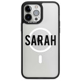 Personalised Clear Text  1A Custom Phone Case iPhone 13 Pro Max / Magsafe Black Impact Case Blanc Space