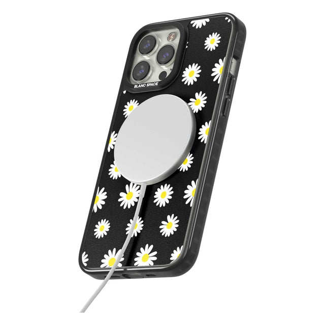 White Daisy Pattern (Black)