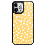 White on Yellow Dalmatian Polka Dot Spots