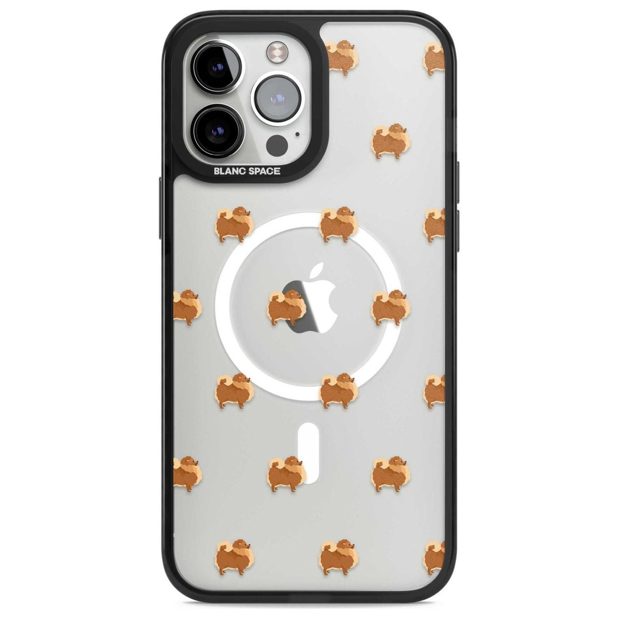 Pomeranian Dog Pattern Clear