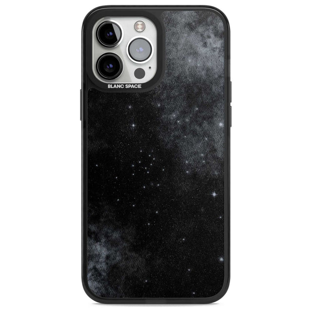 Night Sky Galaxies: Shimmering Stars Phone Case iPhone 13 Pro Max / Magsafe Black Impact Case Blanc Space