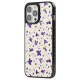 Violet Floral Pattern Design - Cream