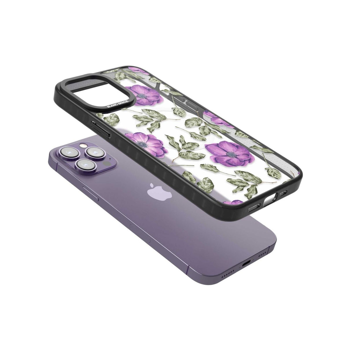 Purple Blossoms Transparent Floral
