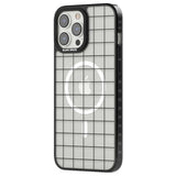 Simplistic Large Grid Pattern Black (Transparent)