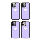 Single Heart White & Pale Purple