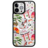 Mixed Japanese Watercolour Pattern Phone Case iPhone 13 Pro Max / Magsafe Black Impact Case Blanc Space