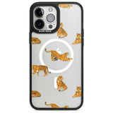 Clear Tiger Jungle Cat Pattern Phone Case iPhone 13 Pro Max / Magsafe Black Impact Case Blanc Space