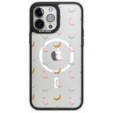 Colourful Crescent Moons Phone Case iPhone 13 Pro Max / Magsafe Black Impact Case Blanc Space