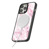 White & Pink Onyx Marble Texture