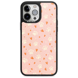 Paws & Hearts Pattern Phone Case iPhone 13 Pro Max / Magsafe Black Impact Case Blanc Space