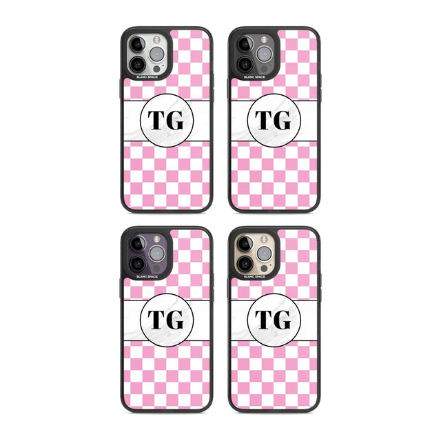 Personalised Monogrammed Pink Check Phone Case iPhone 15 Pro Max / Black Impact Case,iPhone 15 Plus / Black Impact Case,iPhone 15 Pro / Black Impact Case,iPhone 15 / Black Impact Case,iPhone 15 Pro Max / Impact Case,iPhone 15 Plus / Impact Case,iPhone 15 Pro / Impact Case,iPhone 15 / Impact Case,iPhone 15 Pro Max / Magsafe Black Impact Case,iPhone 15 Plus / Magsafe Black Impact Case,iPhone 15 Pro / Magsafe Black Impact Case,iPhone 15 / Magsafe Black Impact Case,iPhone 14 Pro Max / Black Impact Case,iPhone 1