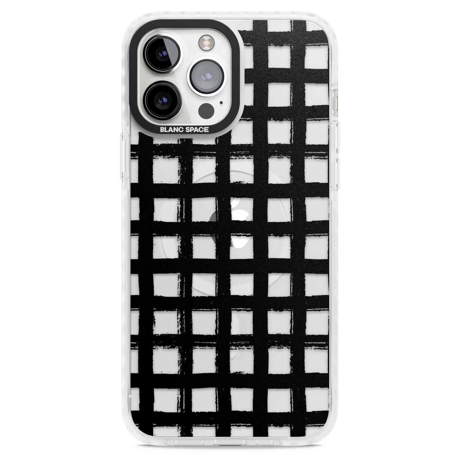 Messy Black Grid Clear
