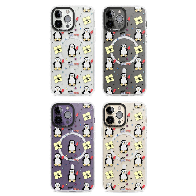 Cute Penguin Pattern Clear