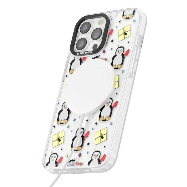 Cute Penguin Pattern Clear